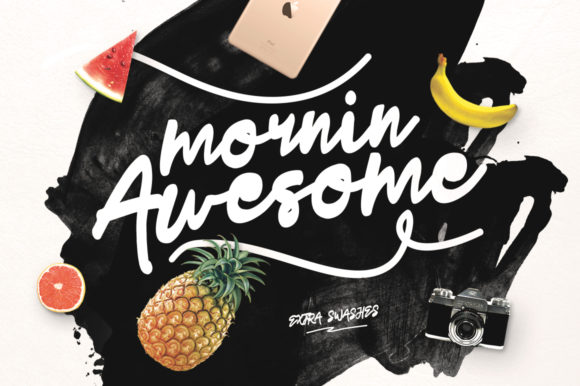 Mornin Awesome: A Cheerful Script Typeface for Editorial Design