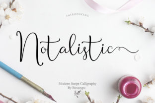Notalistic: A Romantic Script Font for Editorial Design